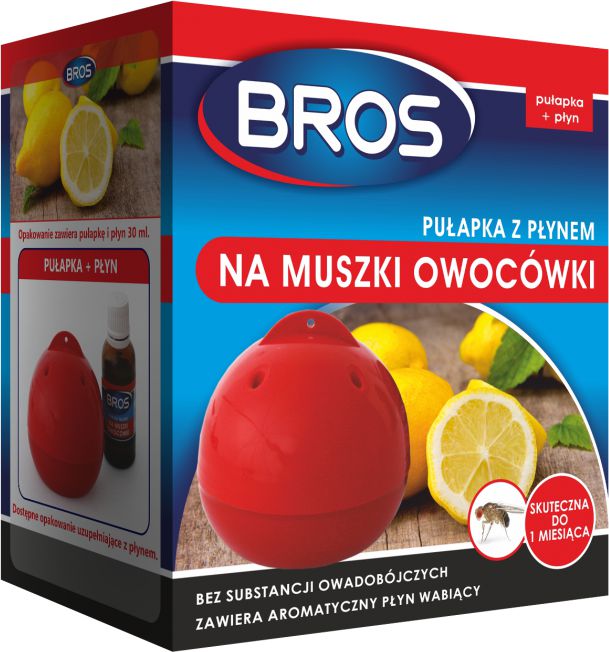 Bros Pułapka z płynem na muszki owocówki 1szt