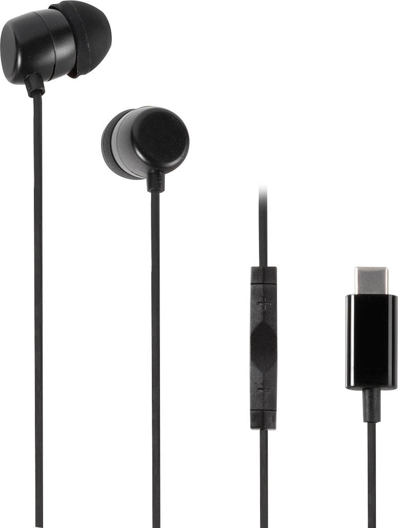 Słuchawki Vivanco Vivanco headset Stereo Earbuds USB-C, black (61752)