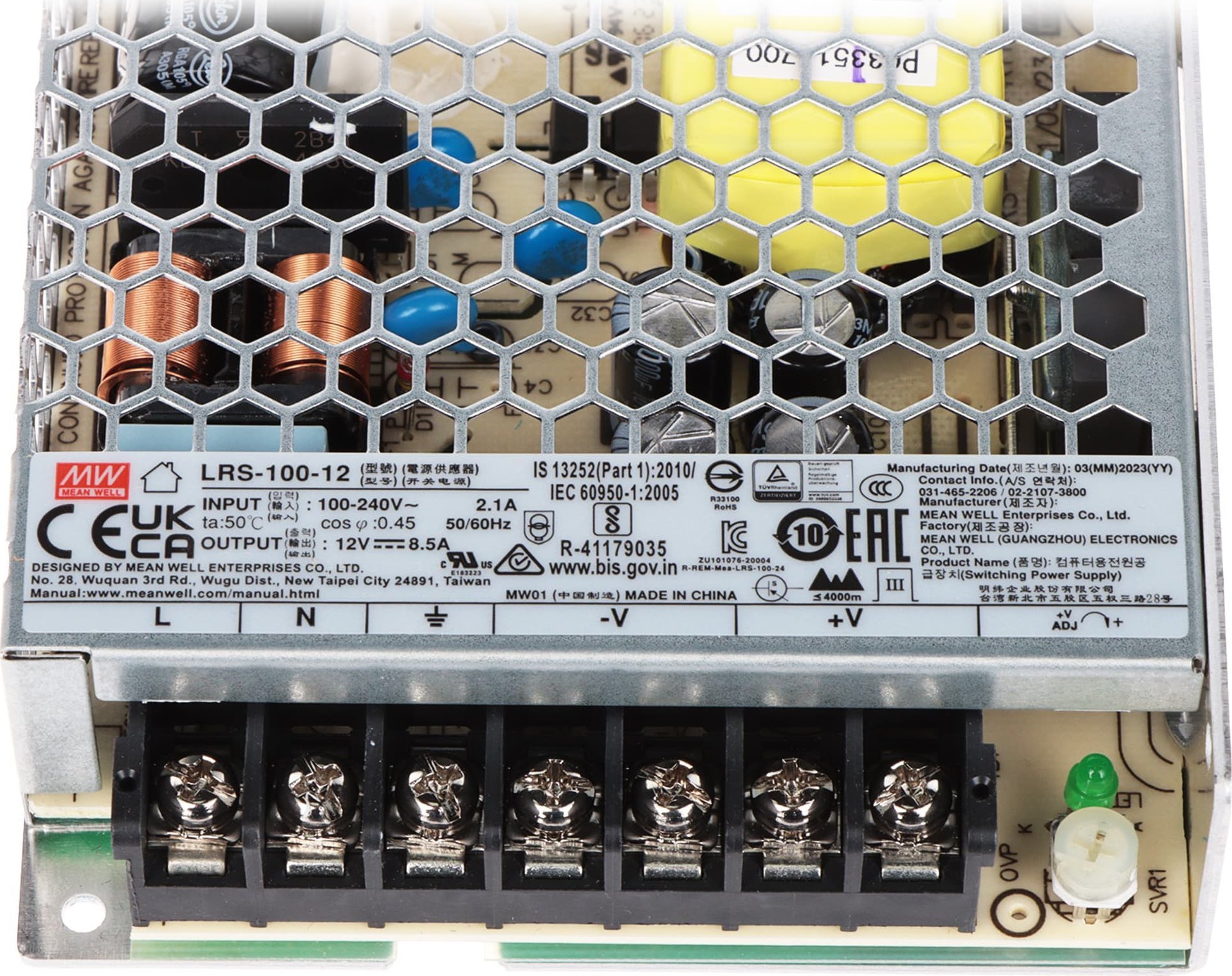 Mean Well ZASILACZ IMPULSOWY LRS-100-12 MEAN WELL