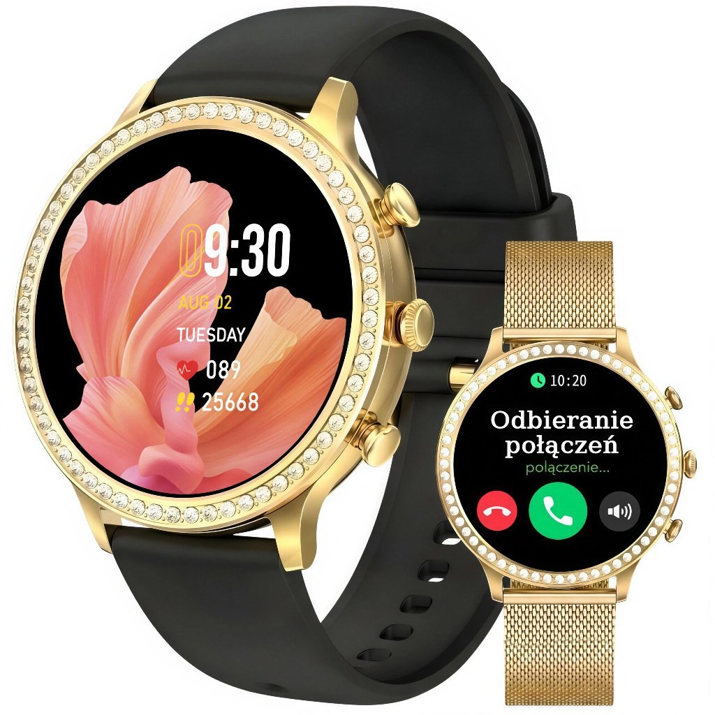SMARTWATCH Damski Gravity GT5-1 LGD/LGD/BK