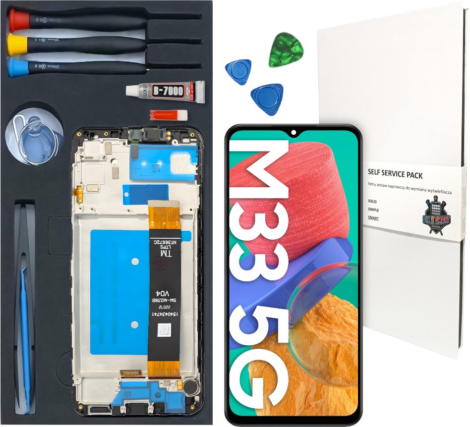 WYŚWIETLACZ LCD DO SAMSUNG GALAXY M33 ORYGINAŁ RAMKA ZESTAW WYMIANA WYŚWIETLACZA