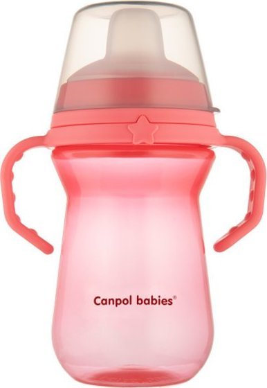 Canpol CANPOL Kubek z miękkim ustnikiem FirstCup 250ml różowy