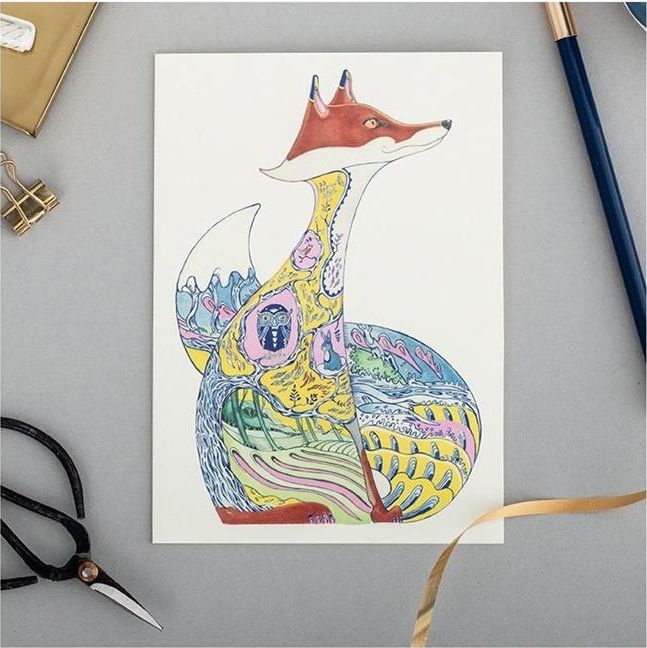 DM Collection Karnet A097 B6 + koperta Żółty lis