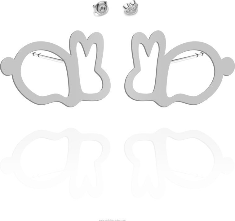 Radziszewska Jewellery Kolczyki Srebrne Królik