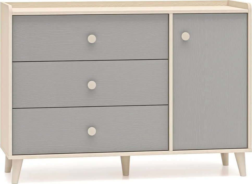 Komoda dziecięca MEVEL 05 120 szara ML MEBLE
