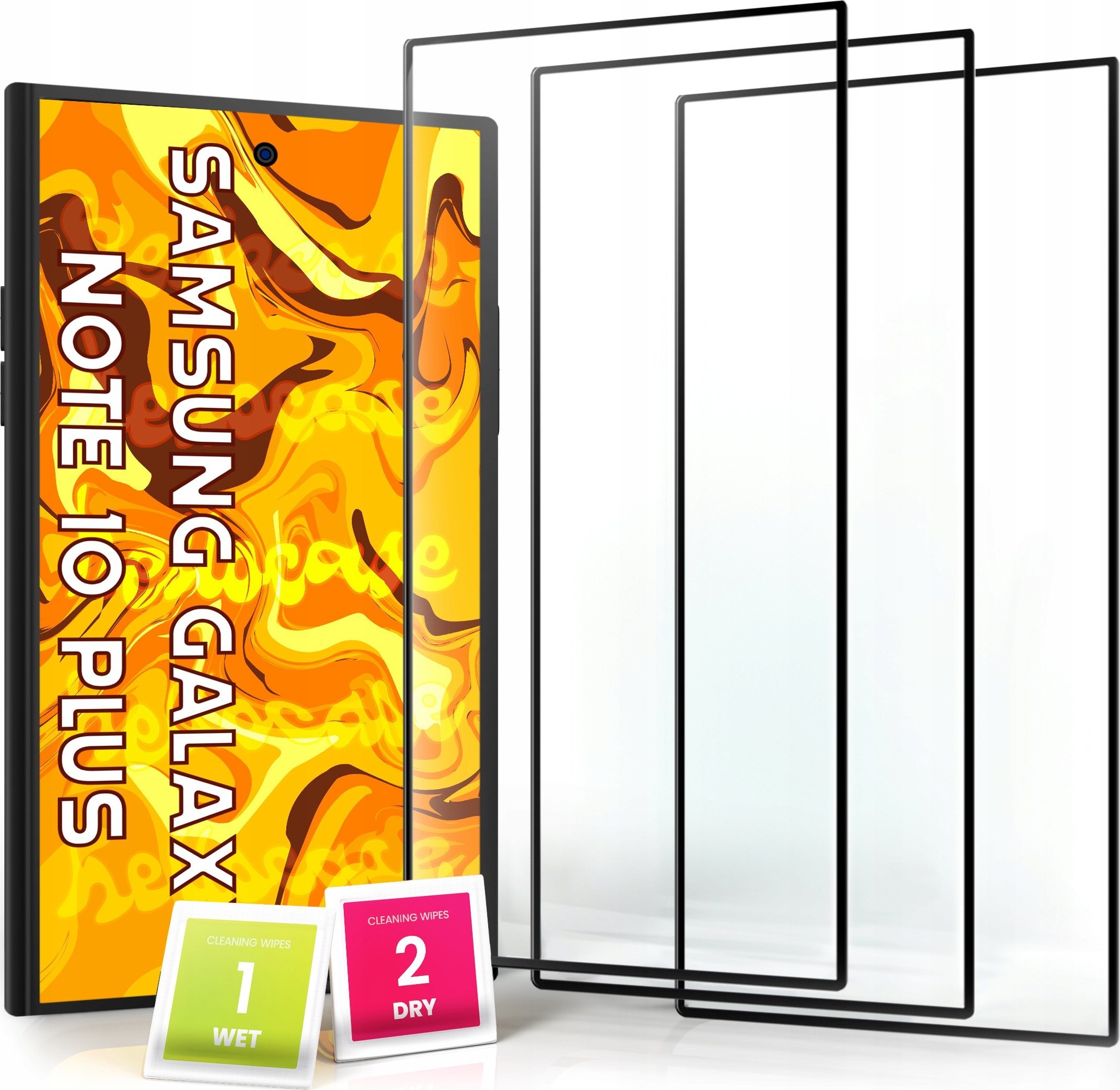 Hello Case 3-PAK Szkło Hartowane do Samsung Note 10 Plus (na cały ekran, 9H, ochronne)