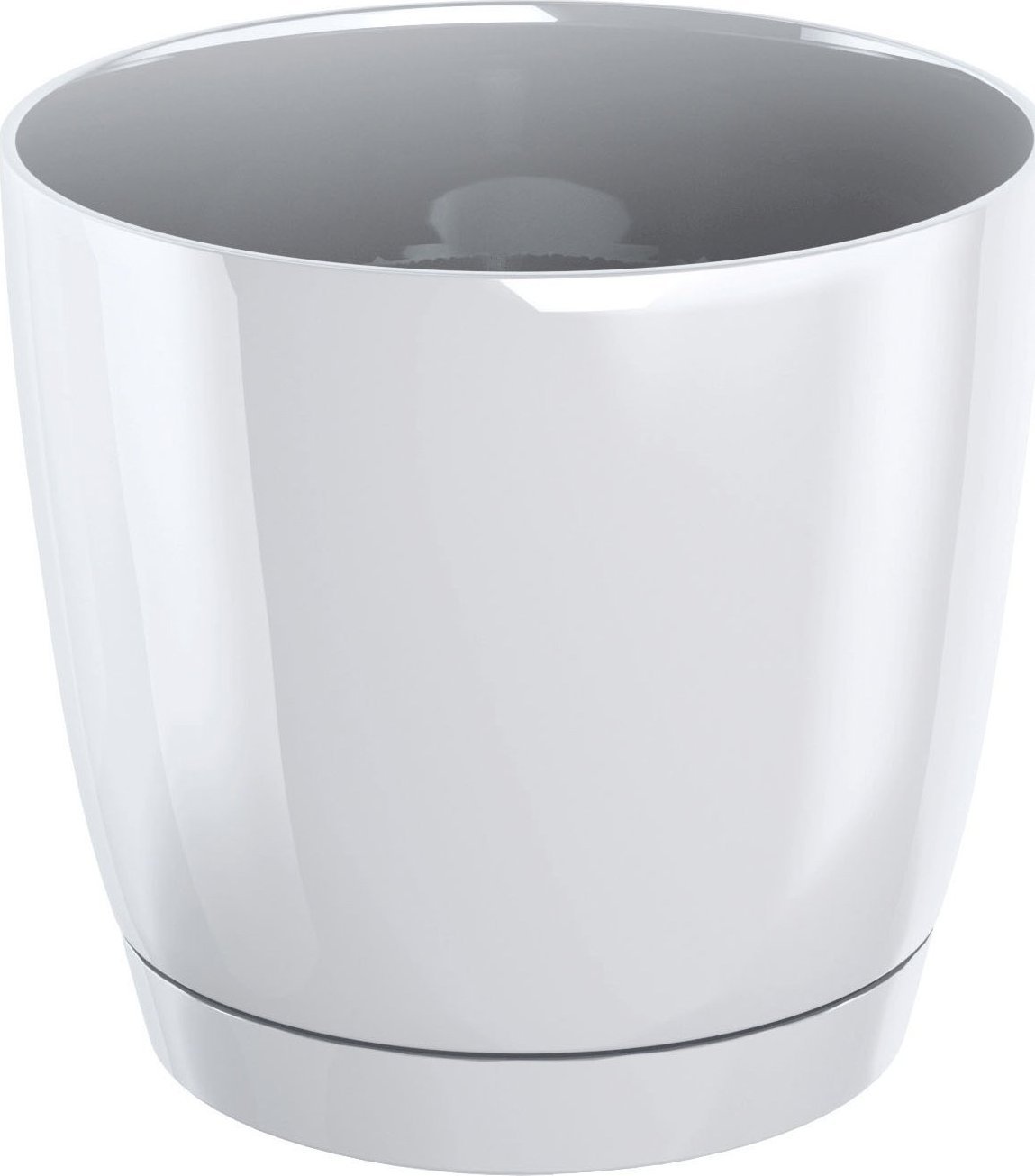 Prosperplast Doniczka okrągła COUBI DUOP120-S449, Kolor Biały, Prosperplast, Wymiary 12x11 cm