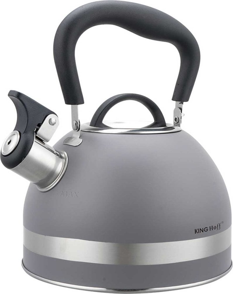 KingHoff CZAJNIK 1,8L Z GWIZDKIEM KINGHOFF KH-1851 SZARY