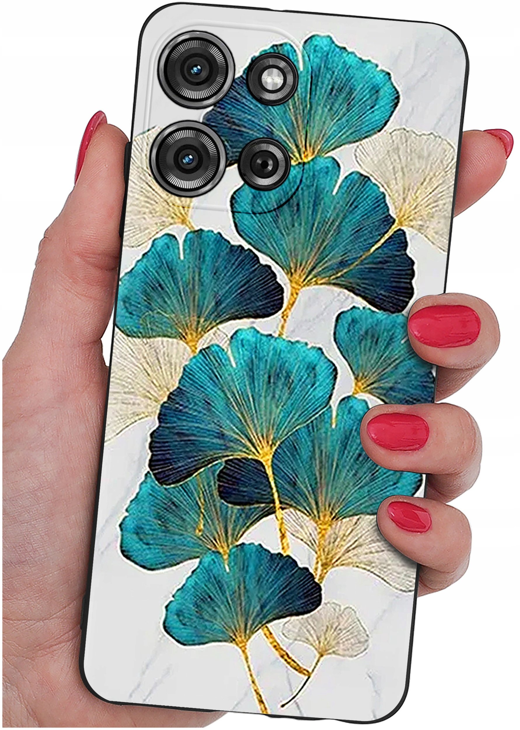 Etui do Motorola G75 5G | WZORY | SILIKONOWE MATT SZKŁO 9H