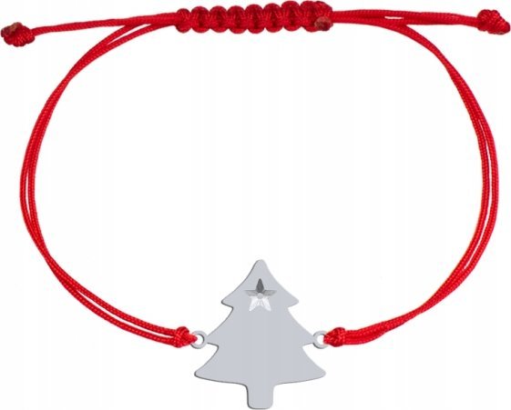Radziszewska Jewellery Bransoletka Srebrna z Choinką 925 Prezent na Święta ŻYCZENIA GRATIS