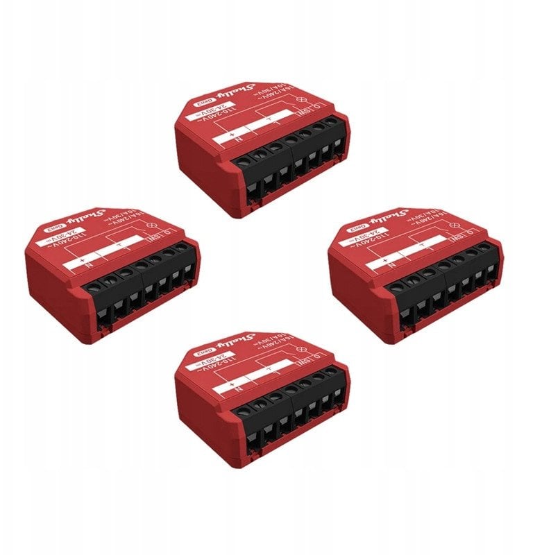 Shelly Relais "1PM Gen3 4er Pack" max 16A 1 Kanal WLAN BT