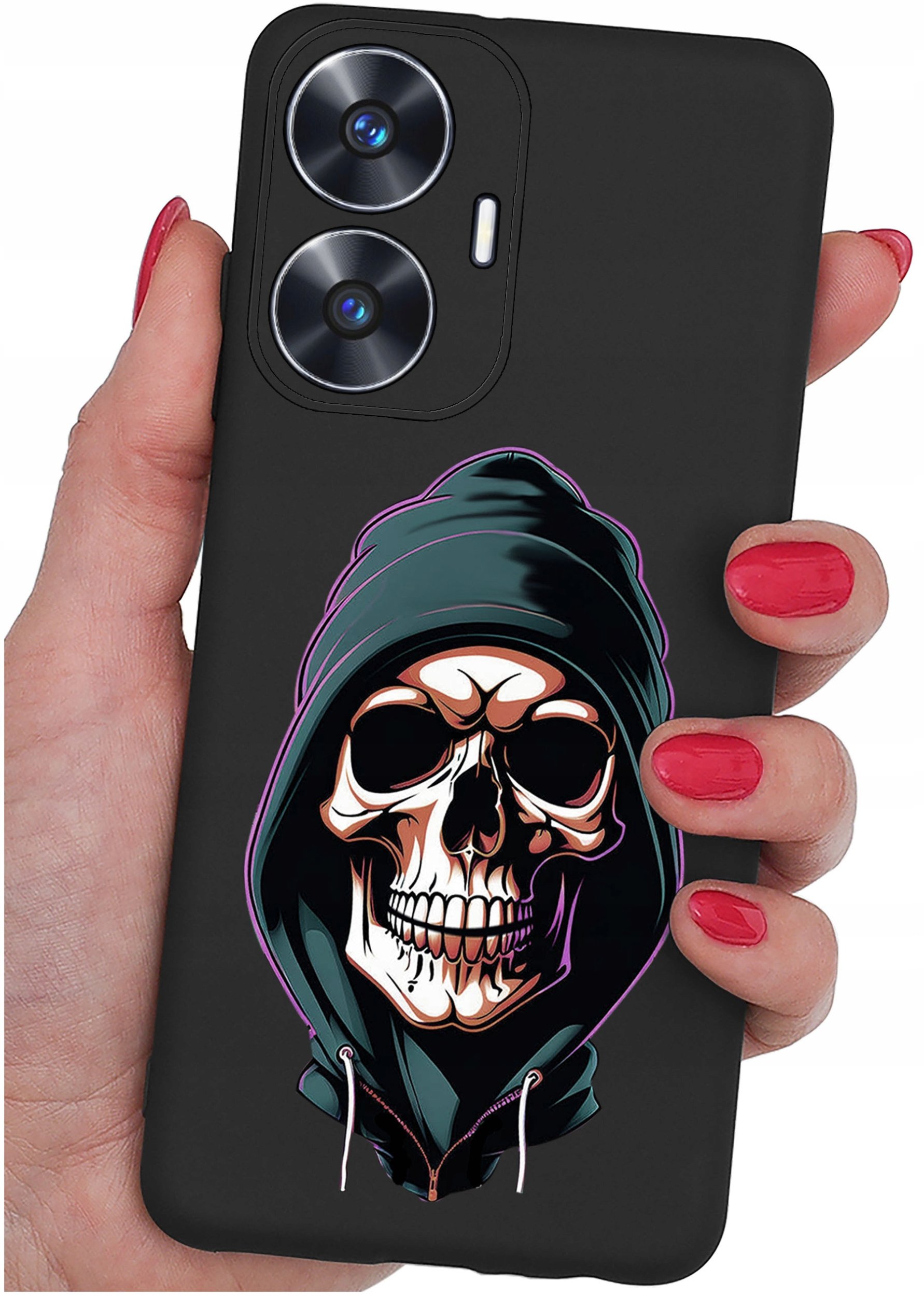 ETUI do Realme C55 WZORY |SILIKONOWE MATT CASE + SZKŁO 9H