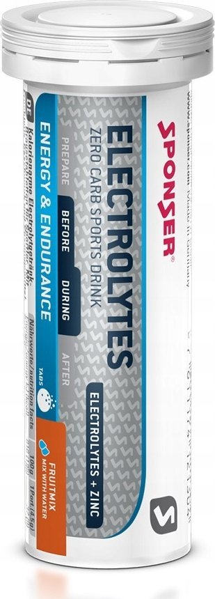 Sponser Elektrolity SPONSER ELECTROLYTES TABS Berry tabletki (pudełko 12szt x 10 tabletek) (NEW)