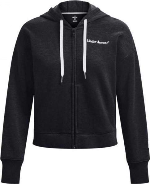 Under Armour Under Armour Essential Fleece Script FZ Hoodie 1374106-001 Czarne S