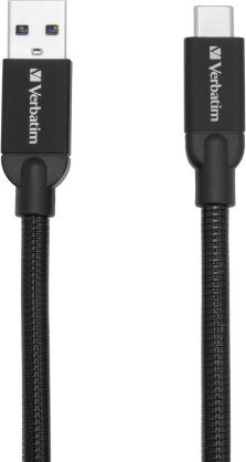 Kabel USB Verbatim USB-A - USB-C 1 m Czarny (48871)