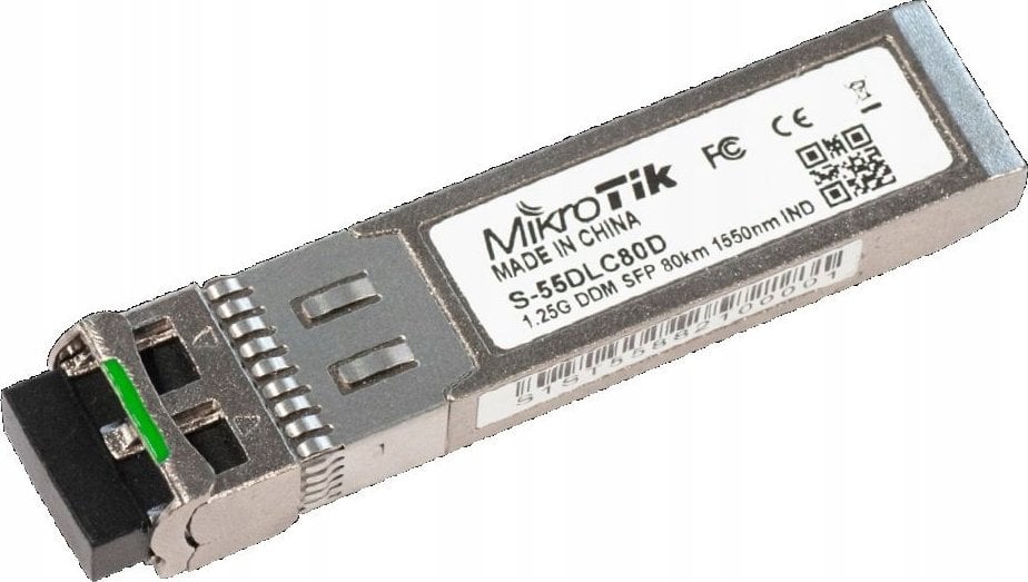 MikroTik MIKROTIK S-55DLC80D SFP MODULE 1.25G SM 80KM 1550NM WITH DUAL LC CONNECTOR