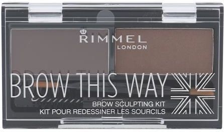 Rimmel Brow This Way Scuplting Kit Cień do brwi 002 Medium Brown 2.4g