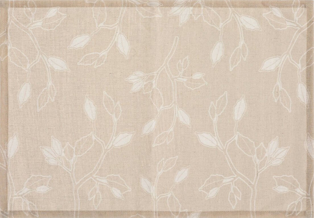 Secret de Gourmet Podkładka pod talerz w kwiatki, beżowa, 45 x 30 cm