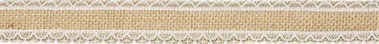 Party Deco Taśma jutowa z koronką, 4x500 cm uniwersalny