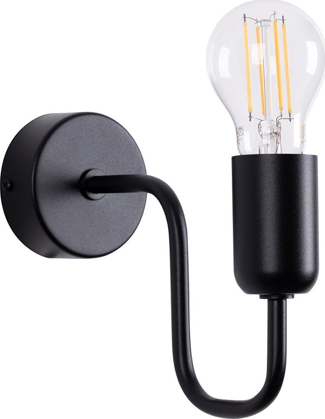 Kinkiet Sollux Lighting SOLLUX Kinkiet VECTOR czarny 1 x E27 SL.1445