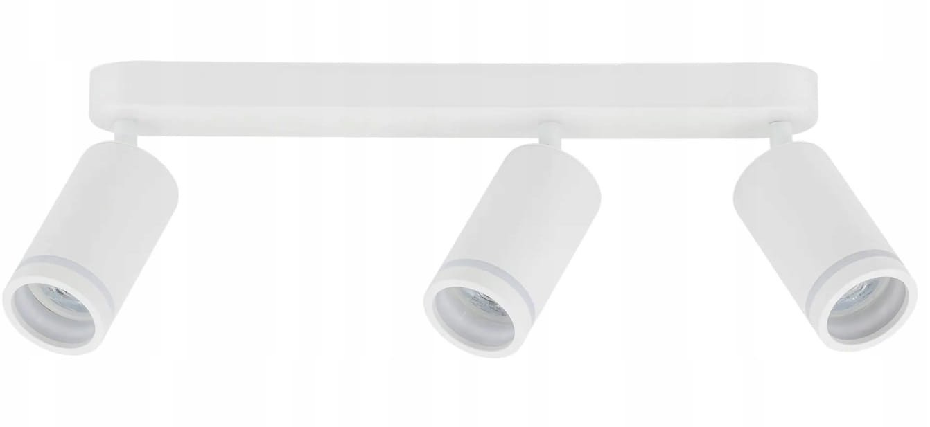 Lampa sufitowa biała 3xGU10 metalowa Potrójny reflektor natynkowy