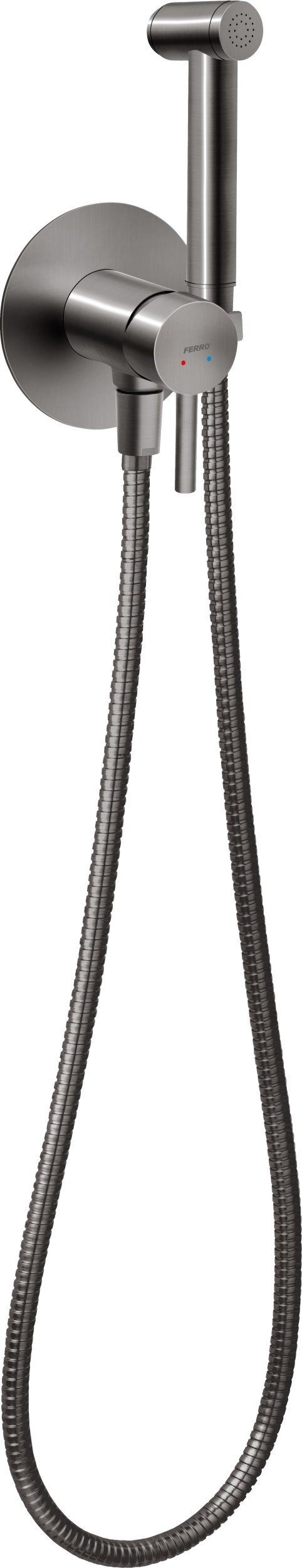 Bateria bidetowa Ferro BCK66PGM / CIRICULUS / BAT. BIDETOWA PODTYNKOWA GUN METAL