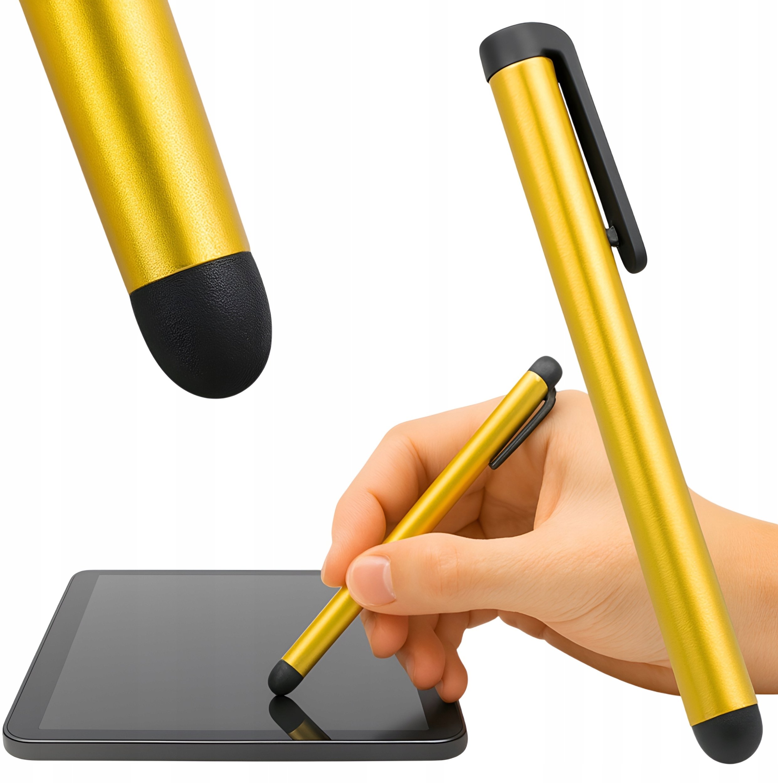 Rysik Do Telefonu Tableta Ekranów Dotykowy Pojemnościowy Uniwersalny Złoty