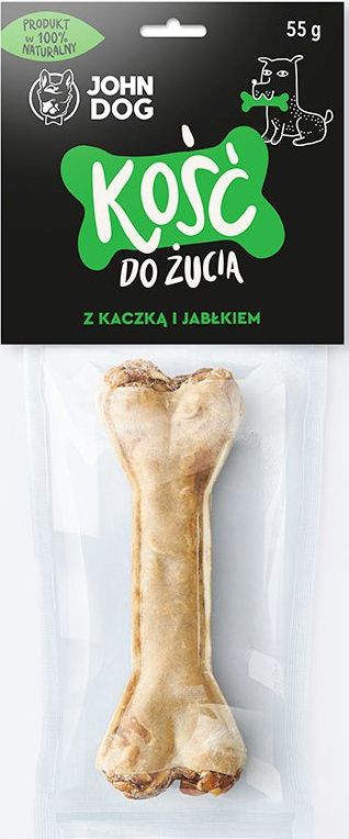 John Dog Kość do żucia z dodatkiem kaczki i jabłka 12cm