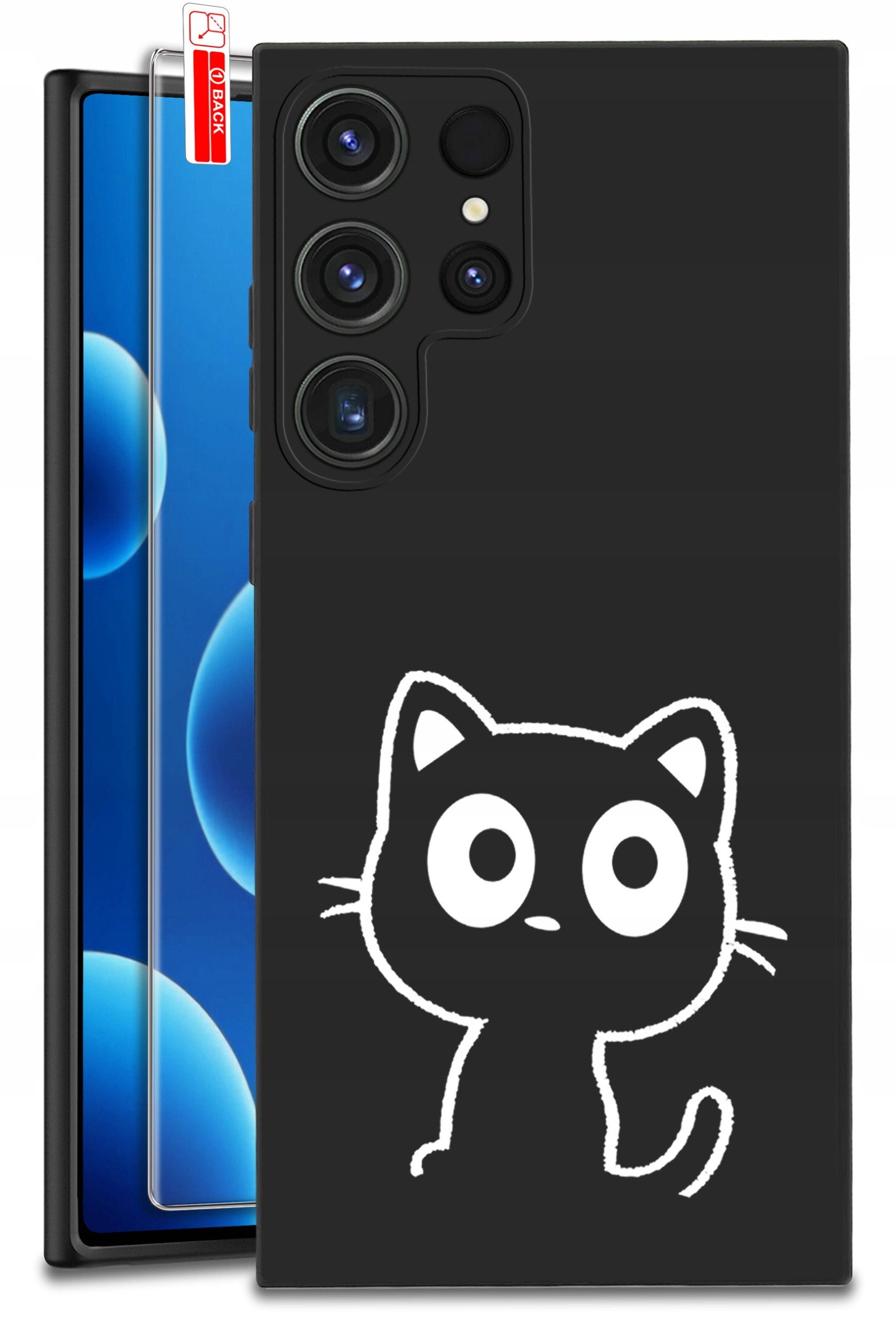 ETUI do Samsung Galaxy S25 Ultra WZORY | SILIKONOWE MATT CASE + SZKŁO 9H