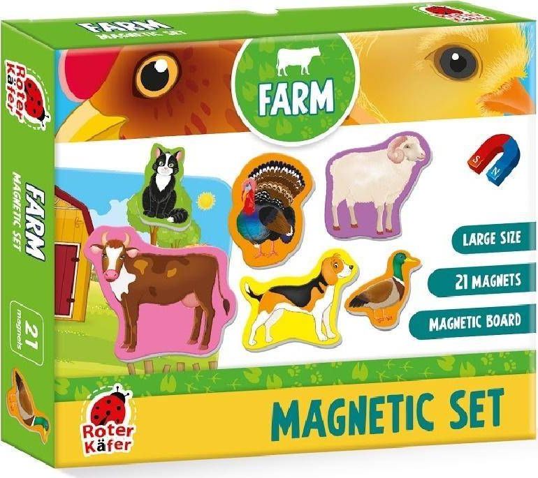 Roter Kafer Puzzle magnetyczne "Farma" z tablicą RK2090-01