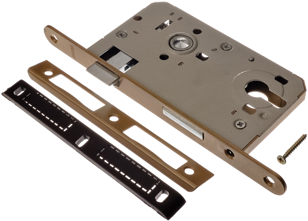 Jania Zamek drzwiowy 72/55mm na wkład prawy z dźwignią - Z214