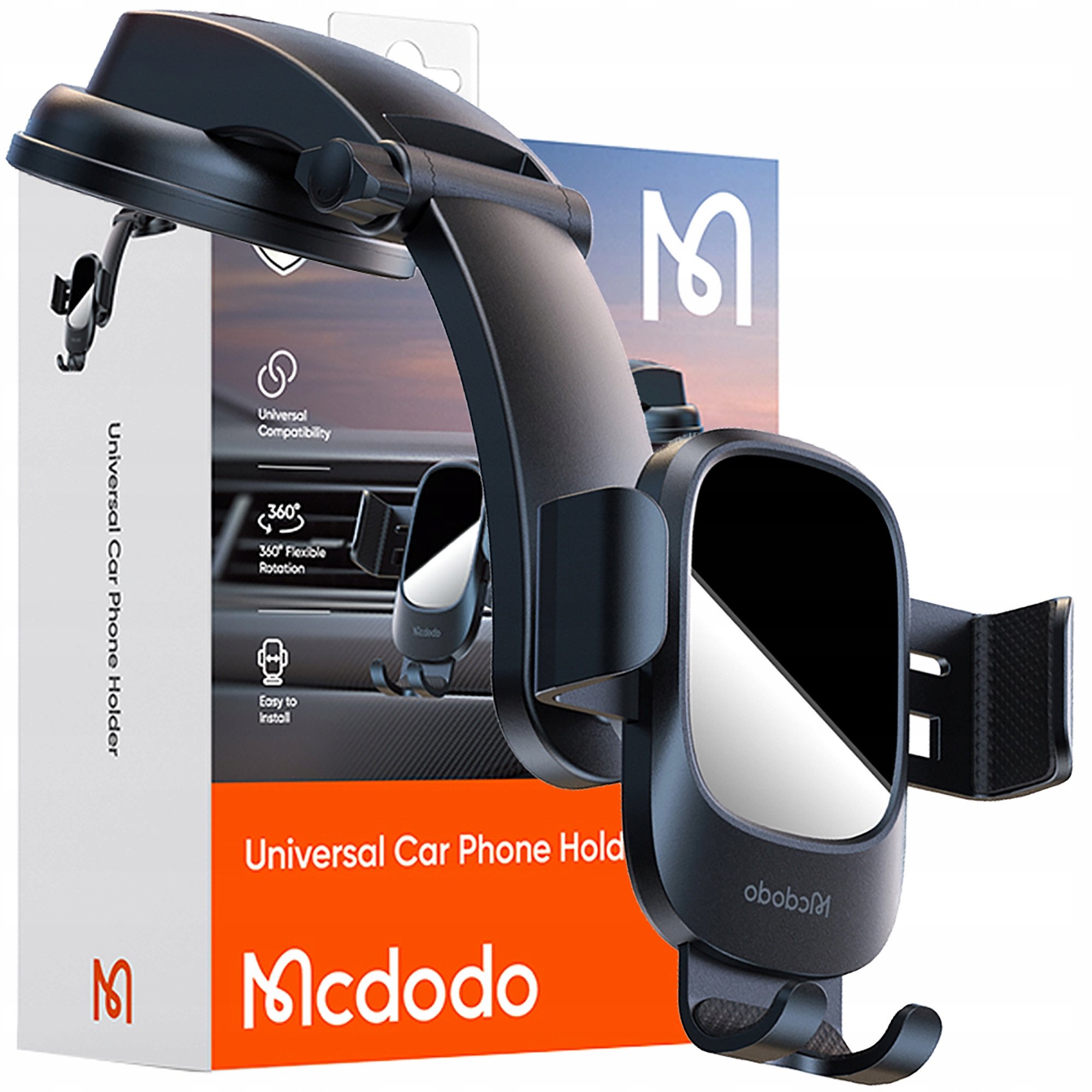 MCDODO UCHWYT SAMOCHODOWY DO TELEFONU SAMOCHODU NA DESKĘ SZYBĘ DO AUTA