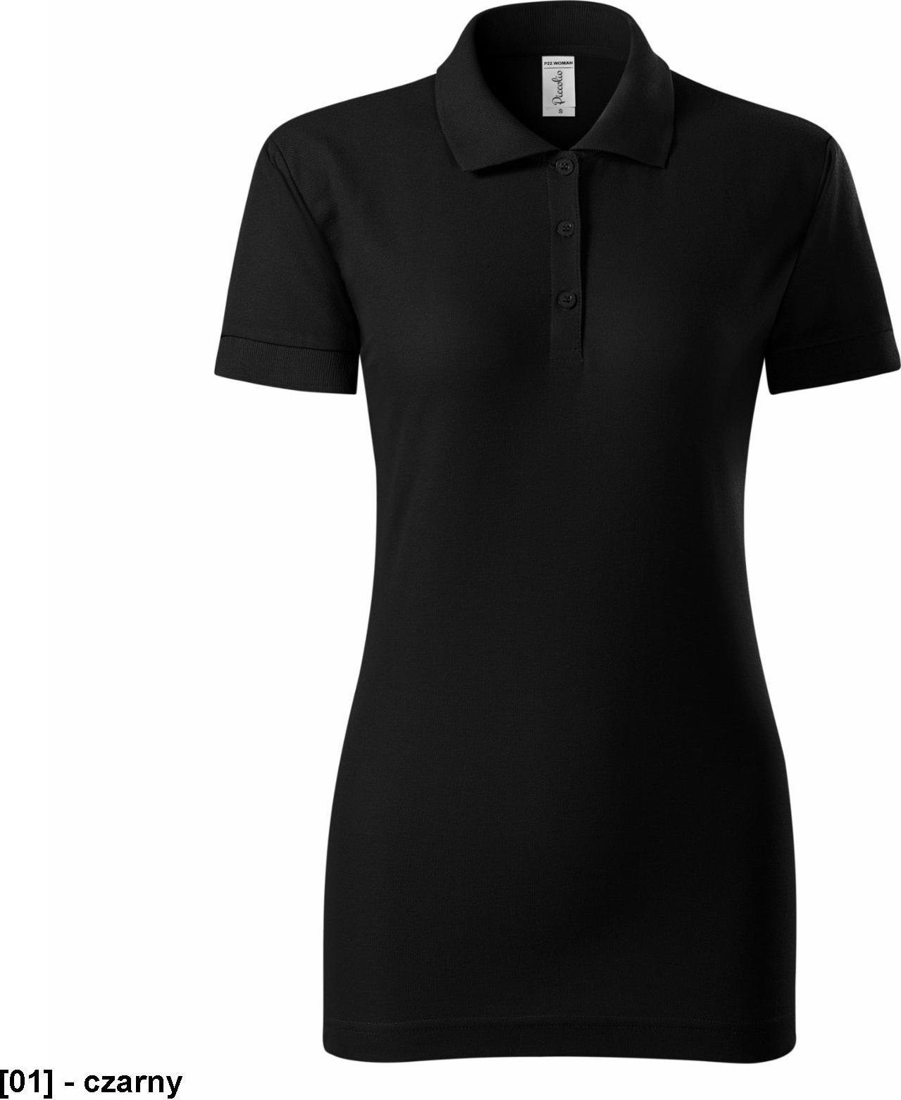 PICCOLIO Joy P22 - ADLER - Koszulka polo damska, 170 g/m, 35% poliester, 65% bawełna, - czarny 3XL