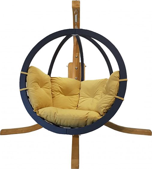 Koala Zestaw: stojak Alicante + fotel Swing Chair Single antracyt, musztardowy Alicante + Swing Chair Single (7)