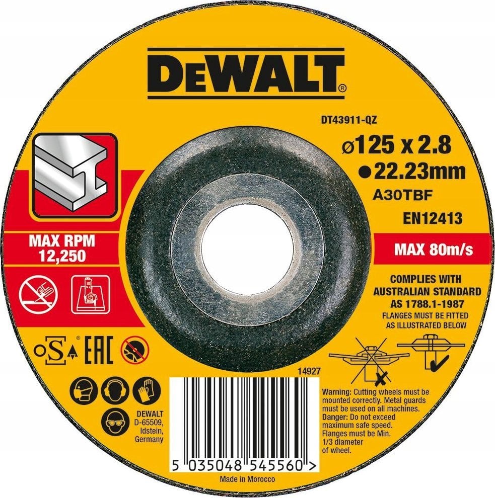 Dewalt DEWALT TARCZA METAL 125x3,0mm