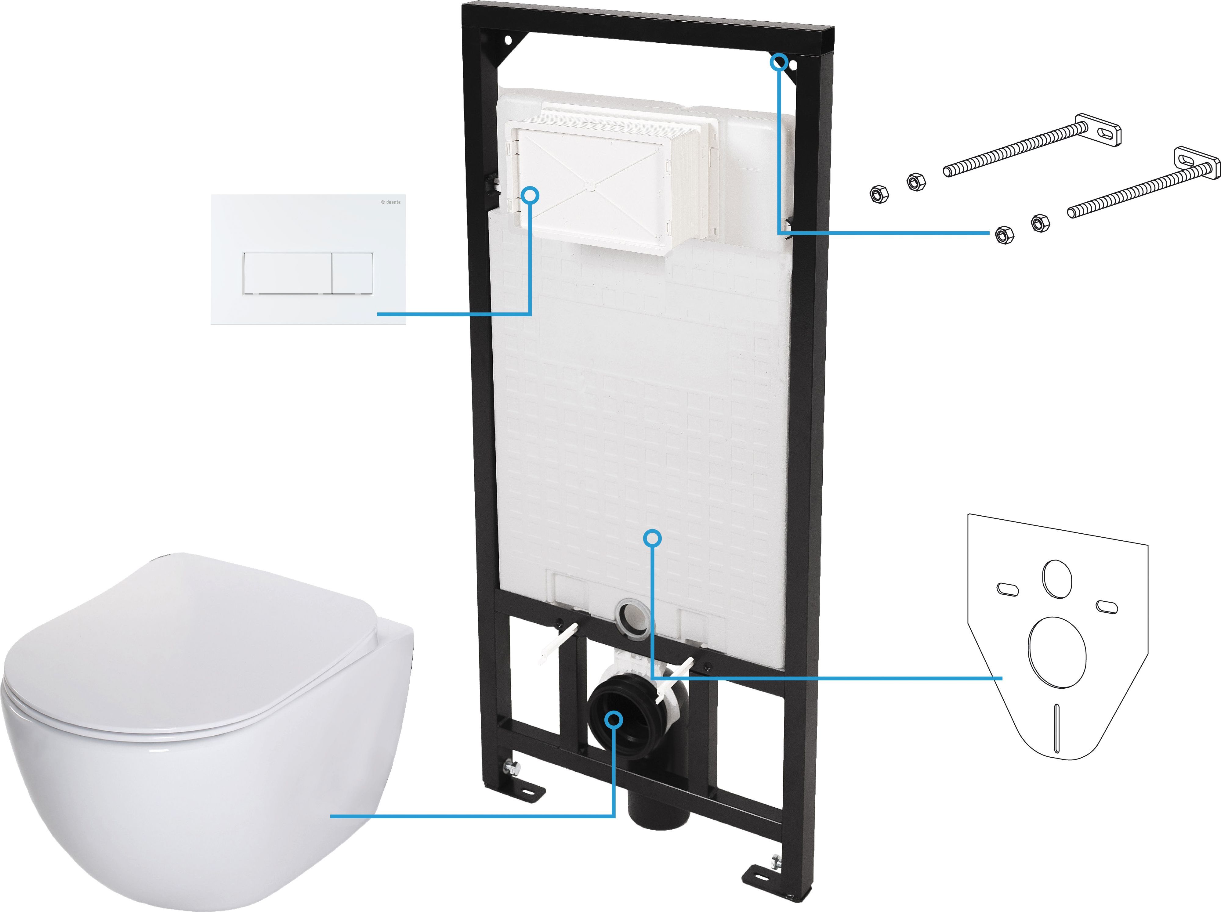 Zestaw podtynkowy Deante Deante Peonia Zestaw 6w1