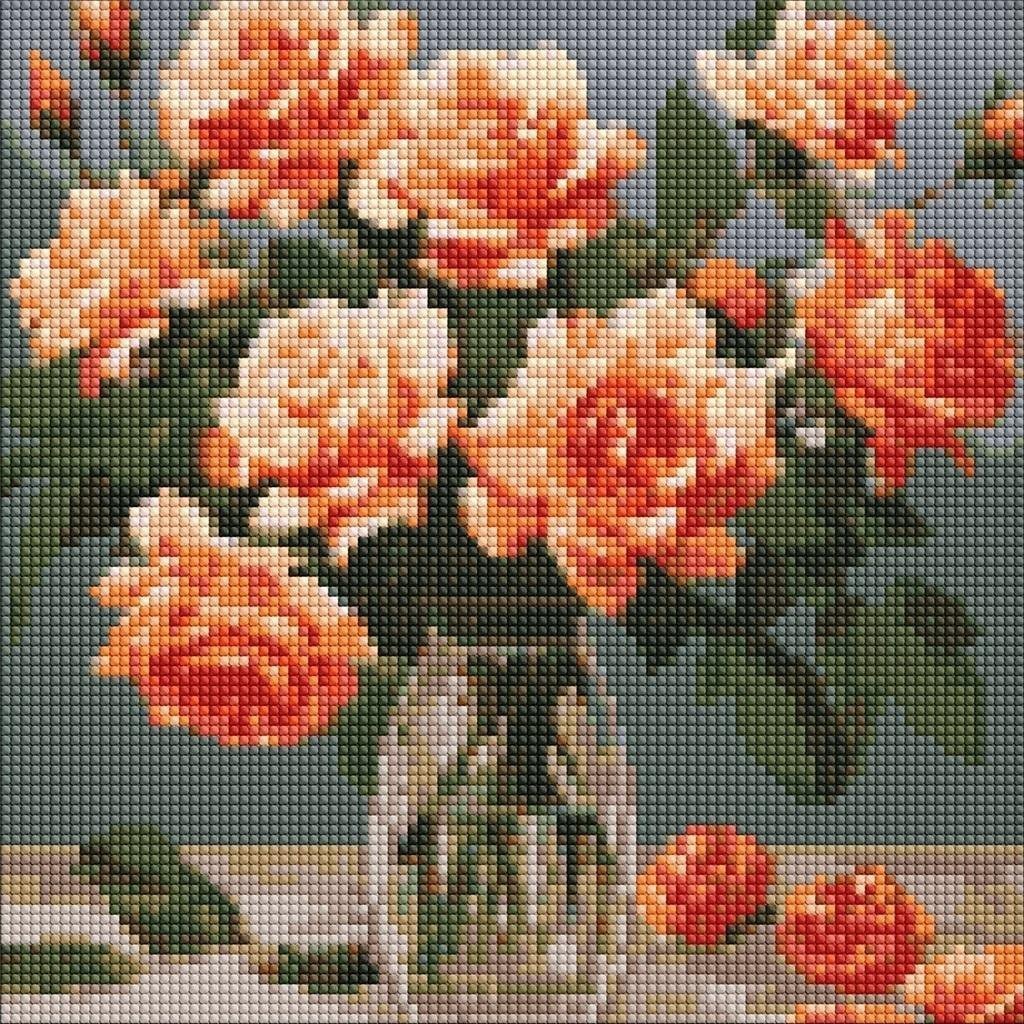 Norimpex Diamentowa mozaika - Elegancki bukiet 30x30cm