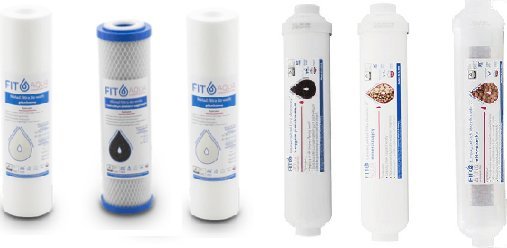 Fit Aqua Uniwersalny komplet wkładów do osmozy RO7 z szybkozłączkami