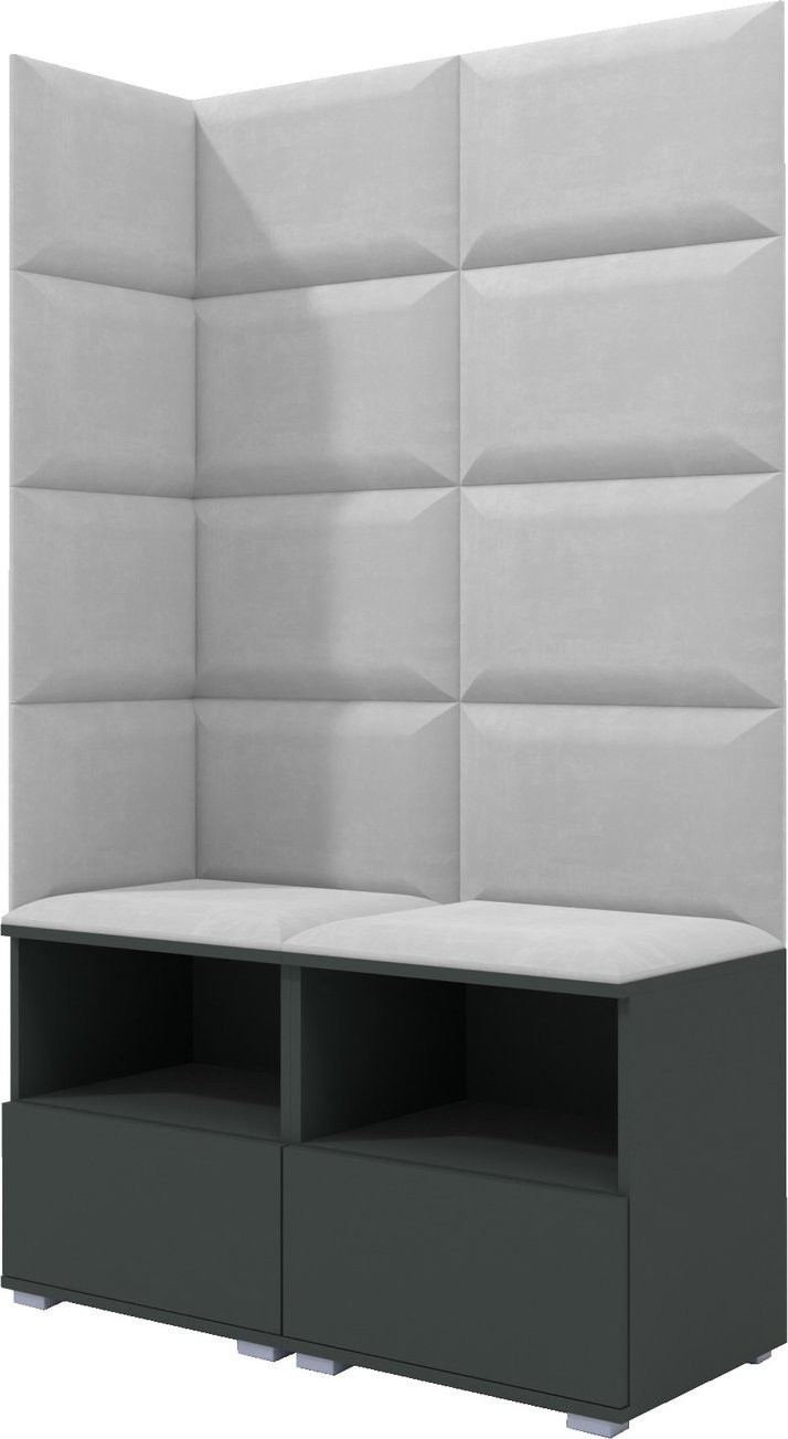 Ravio Tapicerowana garderoba Nela V - kolor grafit + tkanina Trinity 32