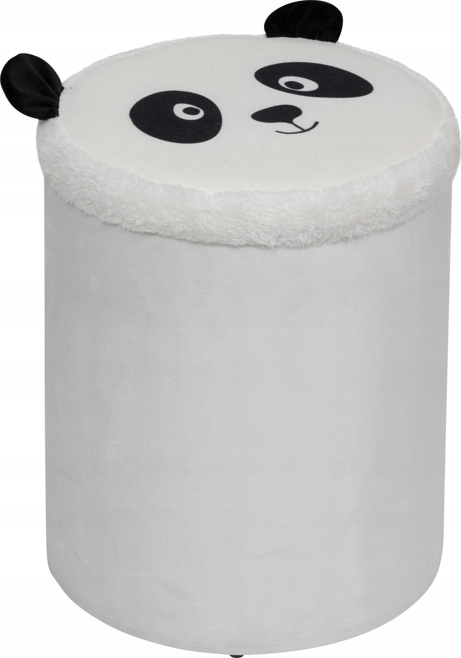 Pufa składana z miejscem na zabawki SMILE, Ø 30 cm