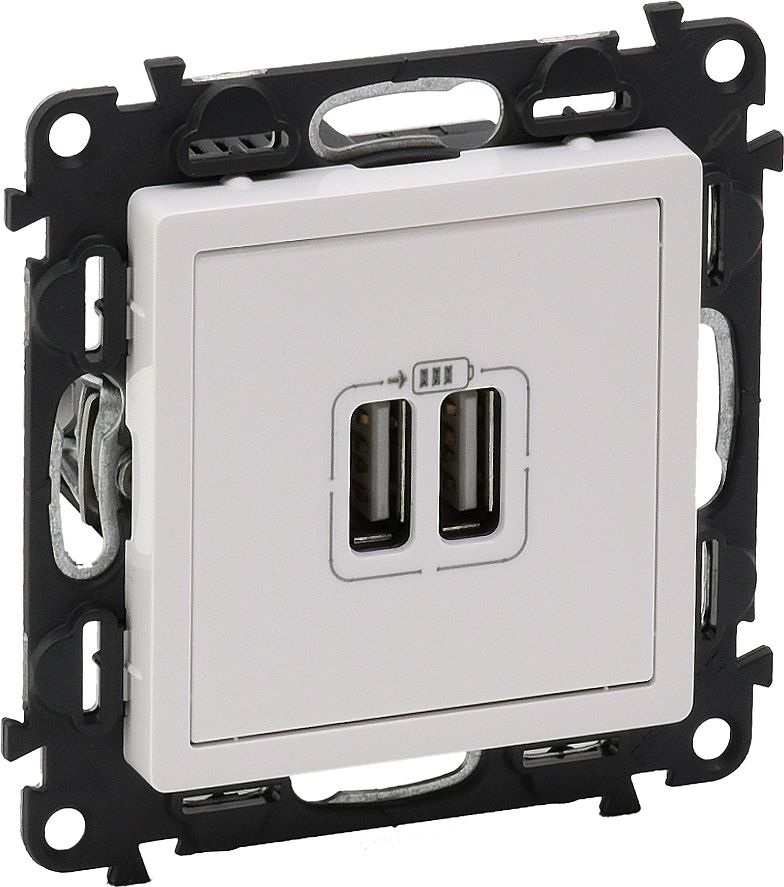 Legrand VALENA LIFE Ładowarka z gniazdem 2xUSB biały (753112)