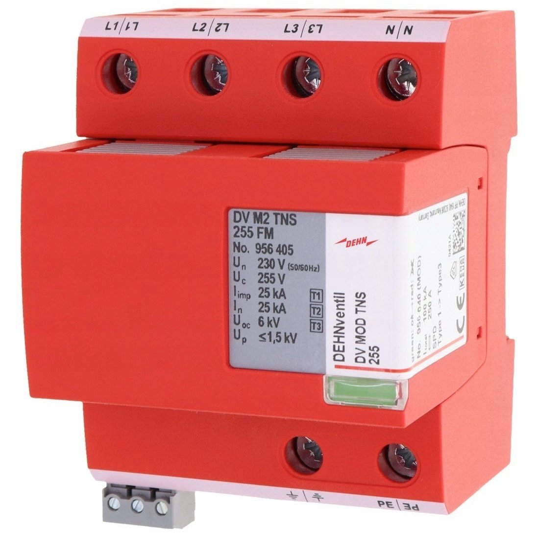 Ogranicznik przepięć 4P Typ T1+T2+T3 DV M2 TNS 255 FM (10/350) 100kA 956405