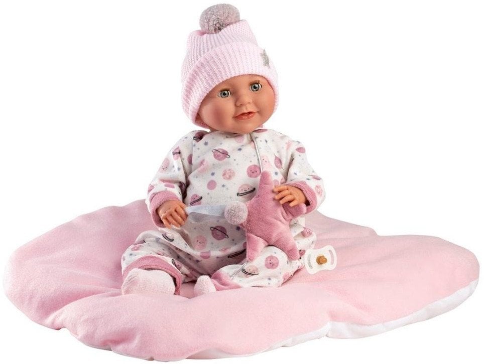 Llorens 74132 Lalka bobas płacząca Heidi 42 cm z podusią