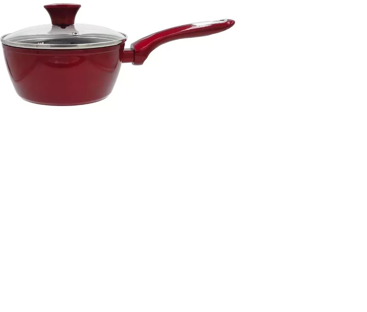 Merces saucepan Cosmo with glass lid O18cm induction red 4744561010769