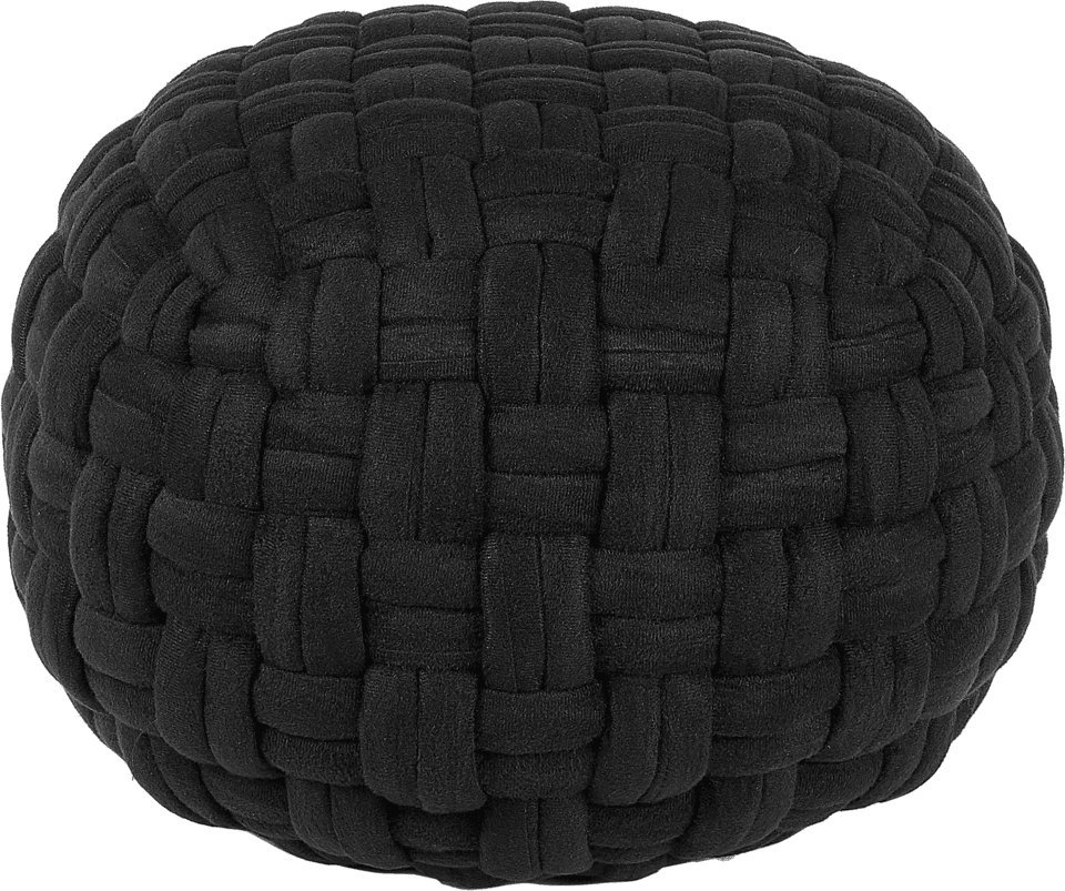 Beliani Puf welurowy 45 x 35 cm czarny HOPA