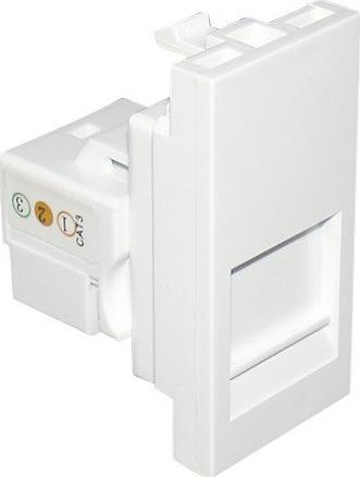 Efapel EFAPEL QUADRO45 MODUŁ POJEDYNCZY TELEFONICZNY RJ11 KAT3 BIAŁY 45972 SBR