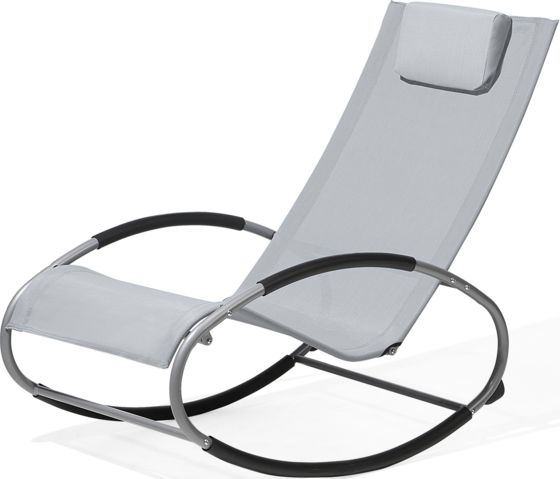 Beliani Krzesło ogrodowe bujane jasnoniebieskie CAMPO