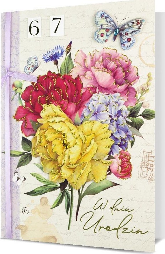 Karnet B6 Urodziny (wymienne cyfry)