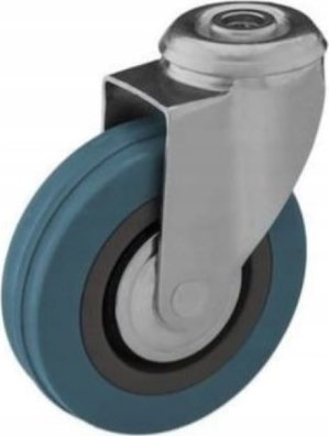 Geko Zestaw kołowy skrętny obrotowy na otwór 100 mm plastik/guma