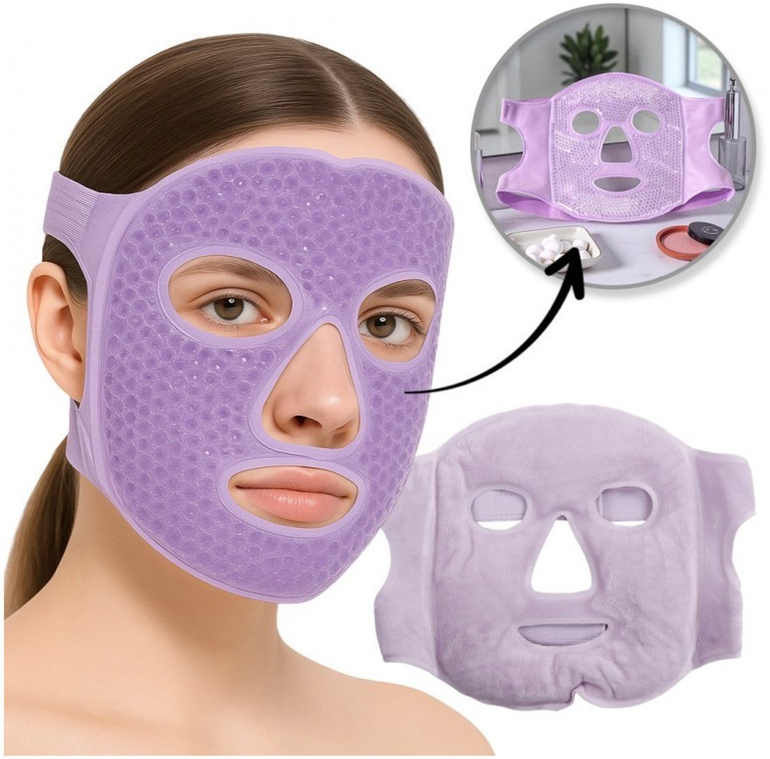 Ecarla Żelowa Maseczka Dwustronna Na Twarz Chłodząco Rozgrzewająca Fiolet AK22FIO